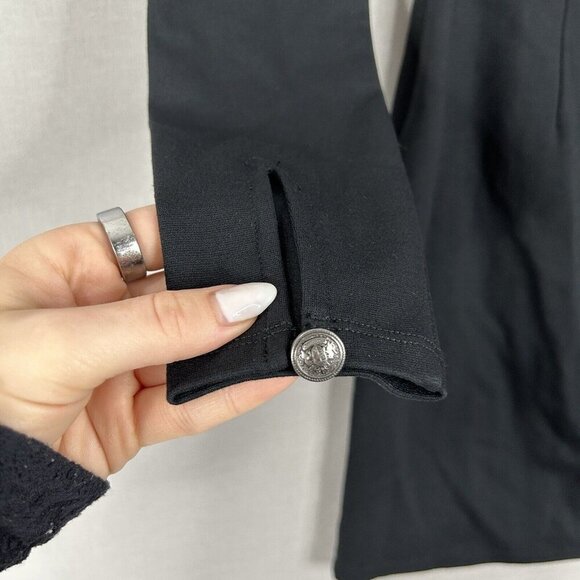 Avec Les Filles Womens Dress Extra Small Black Joyce Azria Nautical Button Ponte - Picture 14 of 16